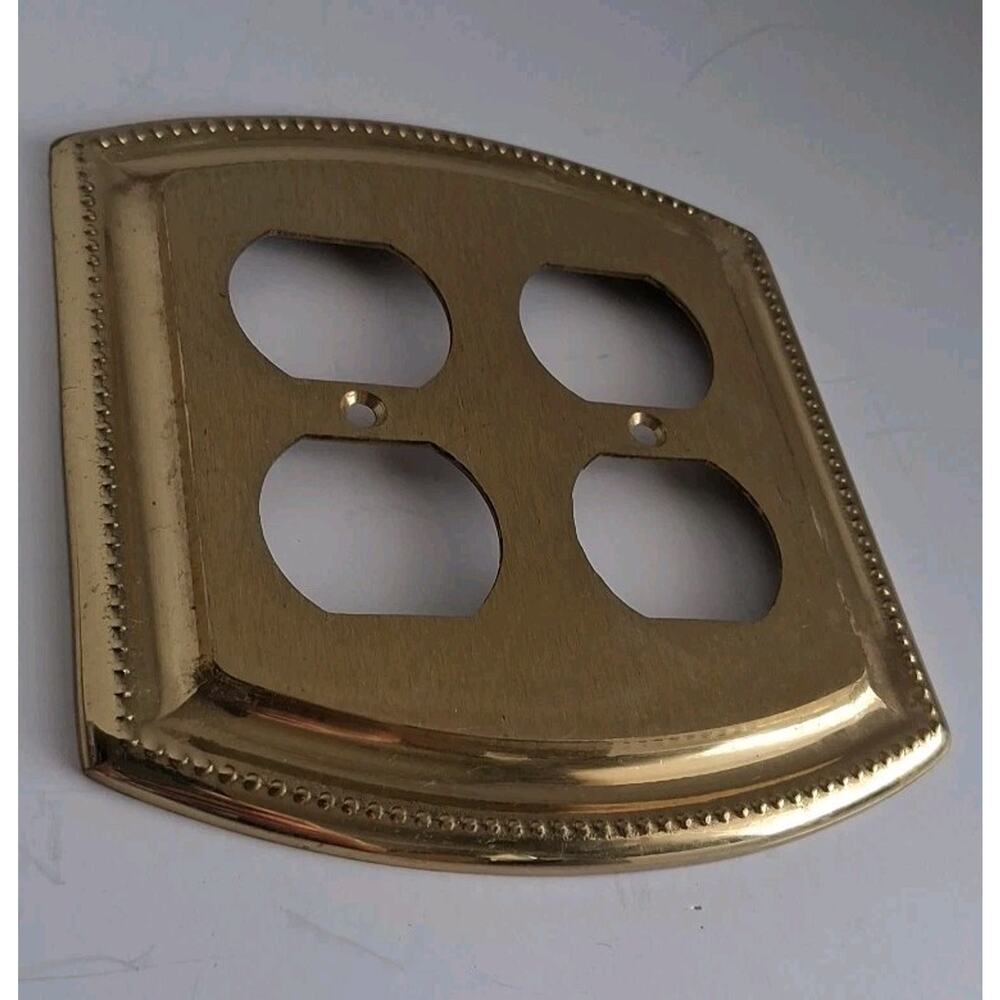 Brass Colonial Double Switchplate